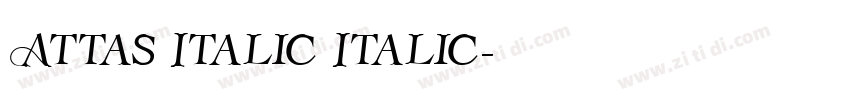 Attas Italic Italic字体转换